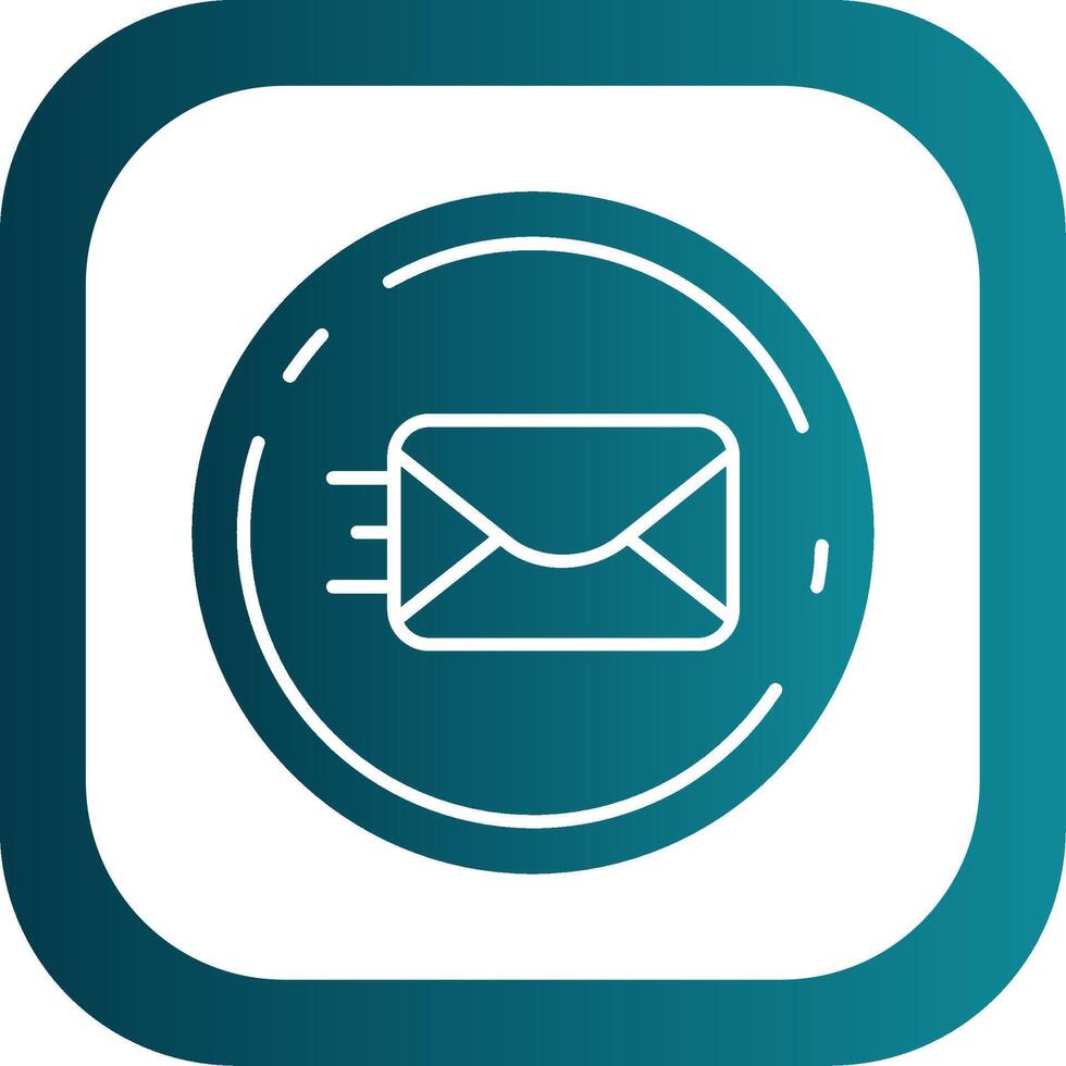 Send Glyph Gradient Round Corner Icon vector