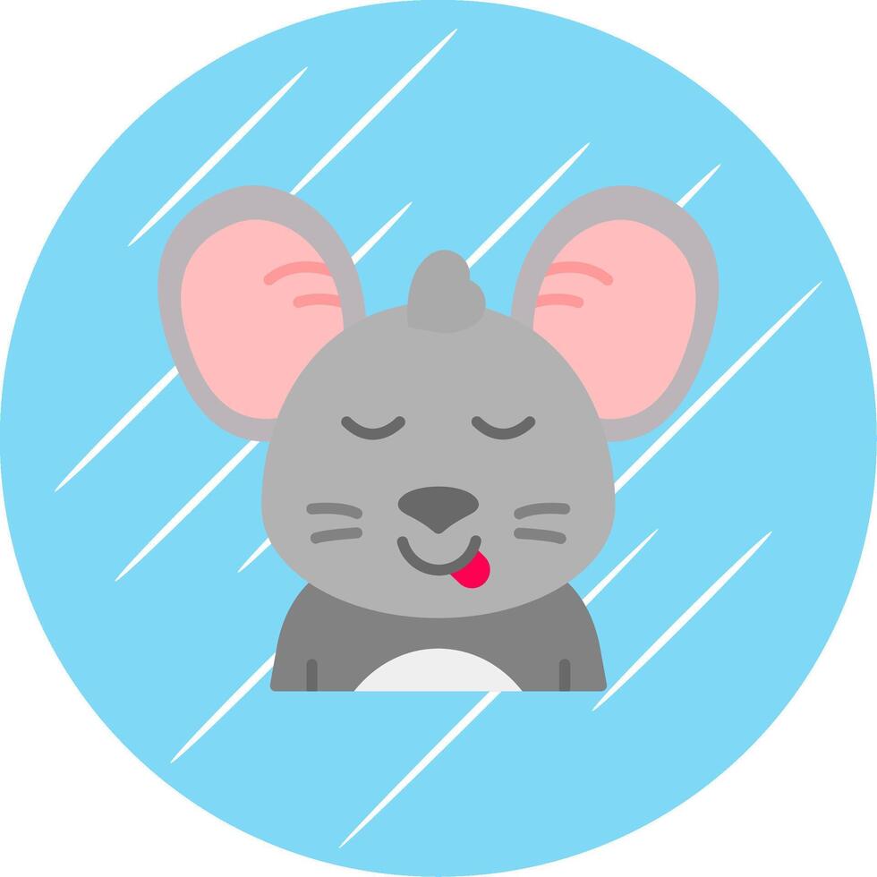 Tongue Flat Blue Circle Icon vector
