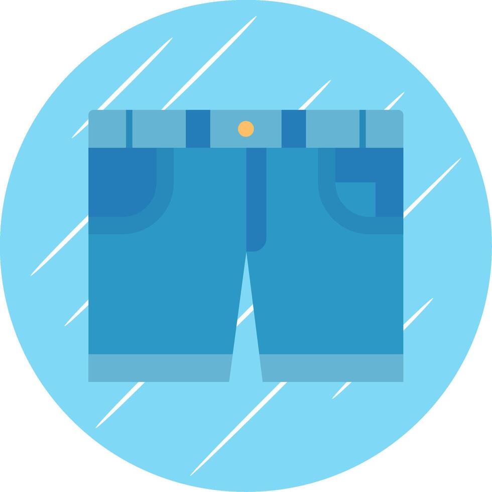 pantalones cortos plano azul circulo icono vector