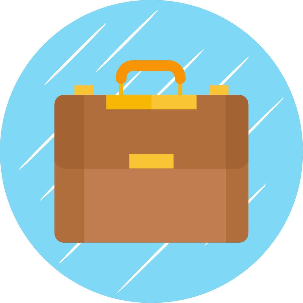 Briefcase Flat Blue Circle Icon vector