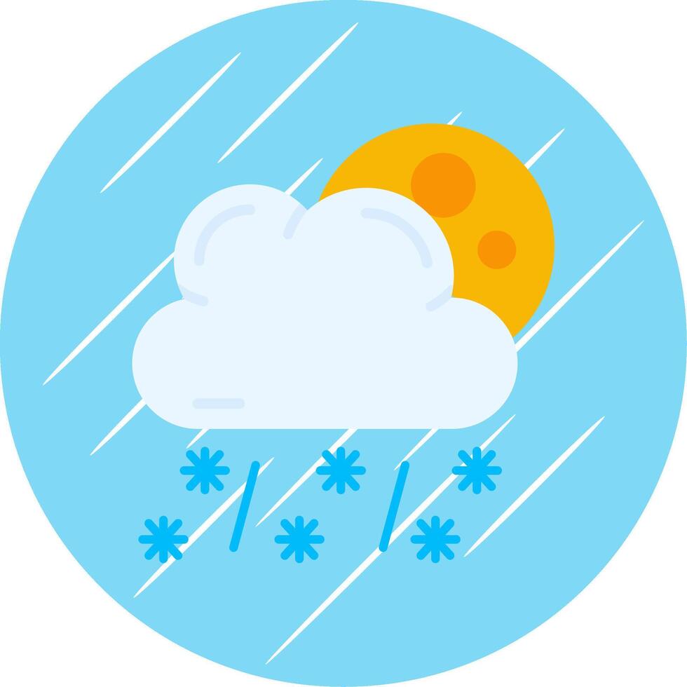 nieve plano azul circulo icono vector