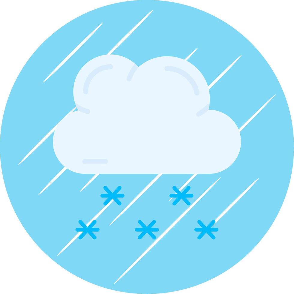 Snow Flat Blue Circle Icon vector