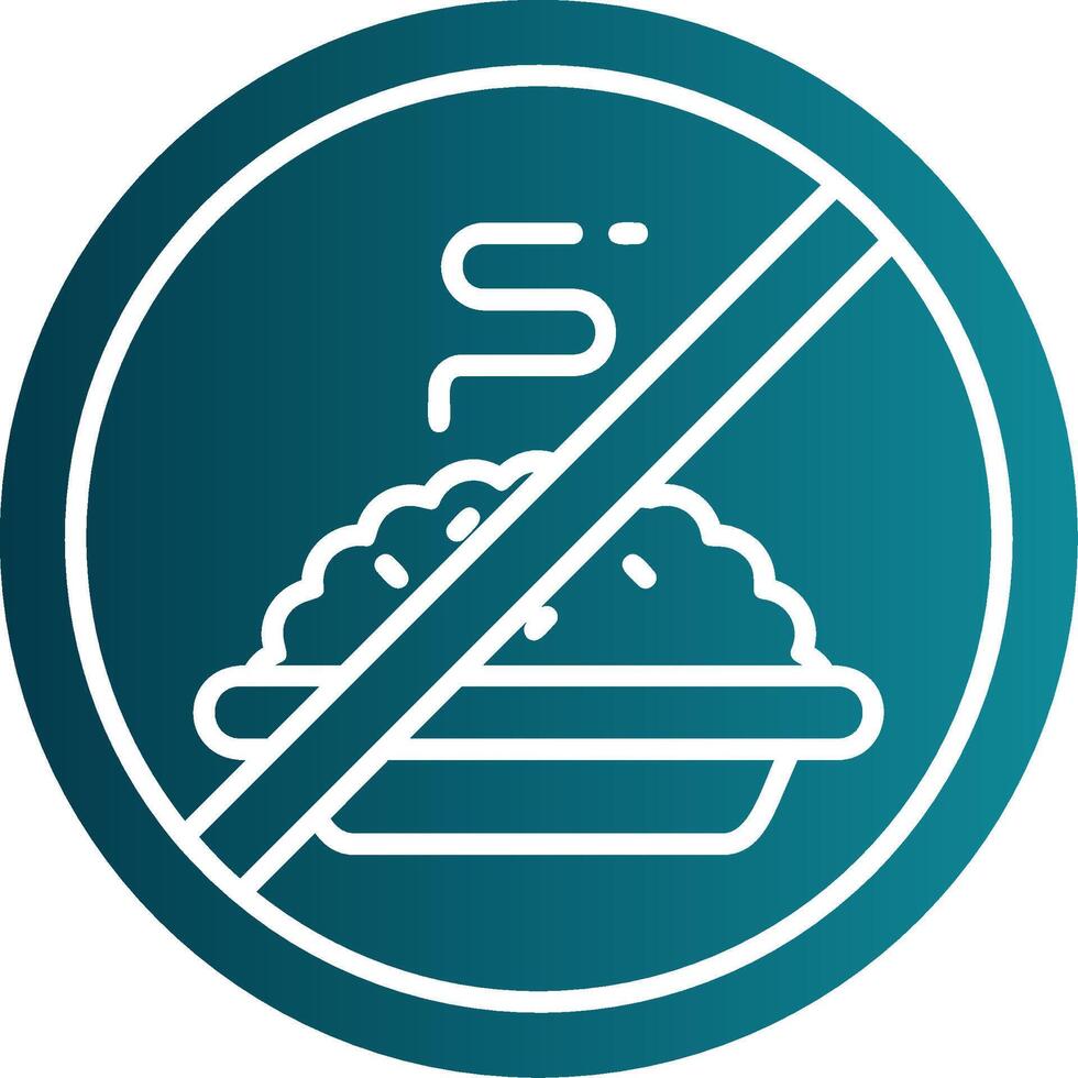 Fasting Glyph Gradient Round Corner Icon vector