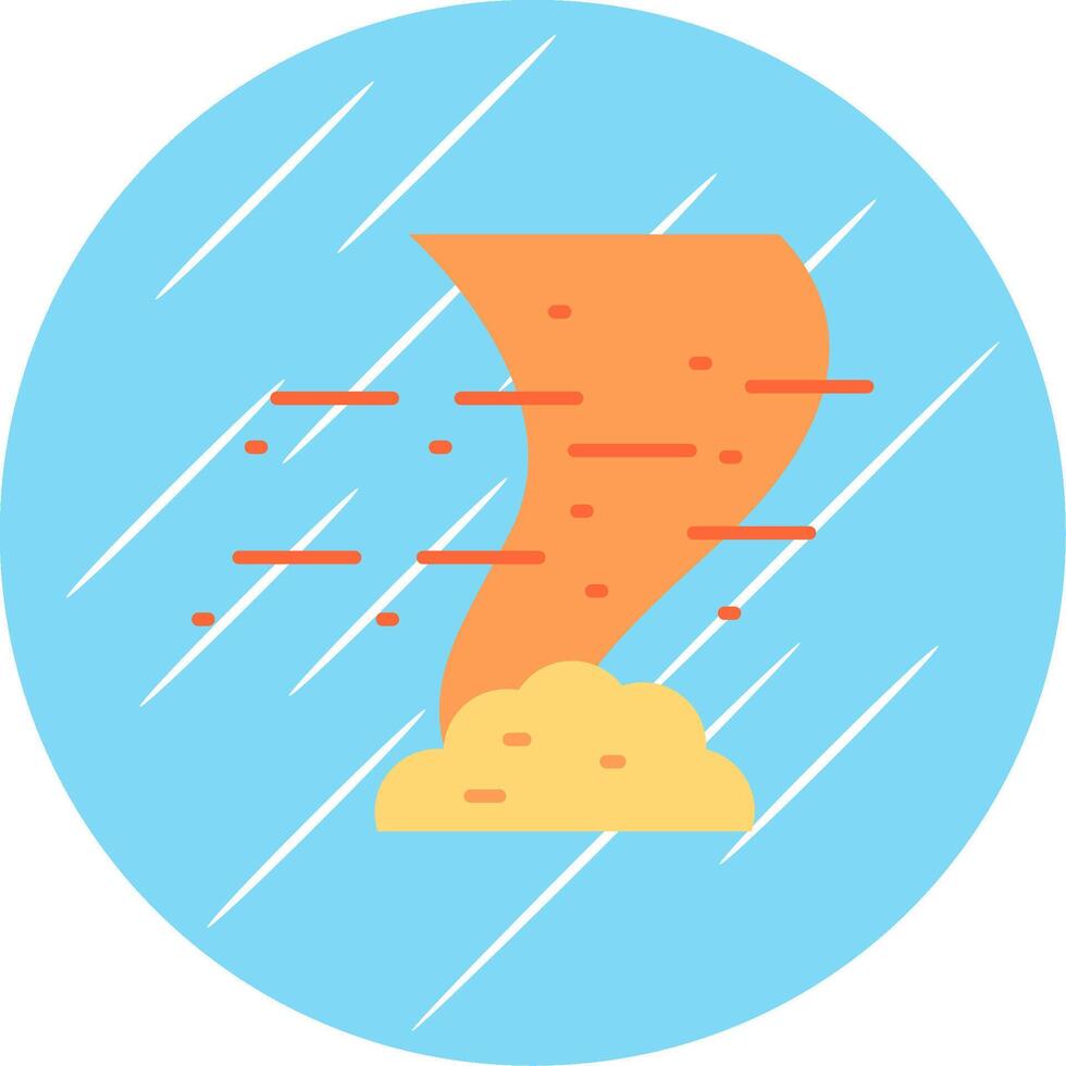 tornado plano azul circulo icono vector