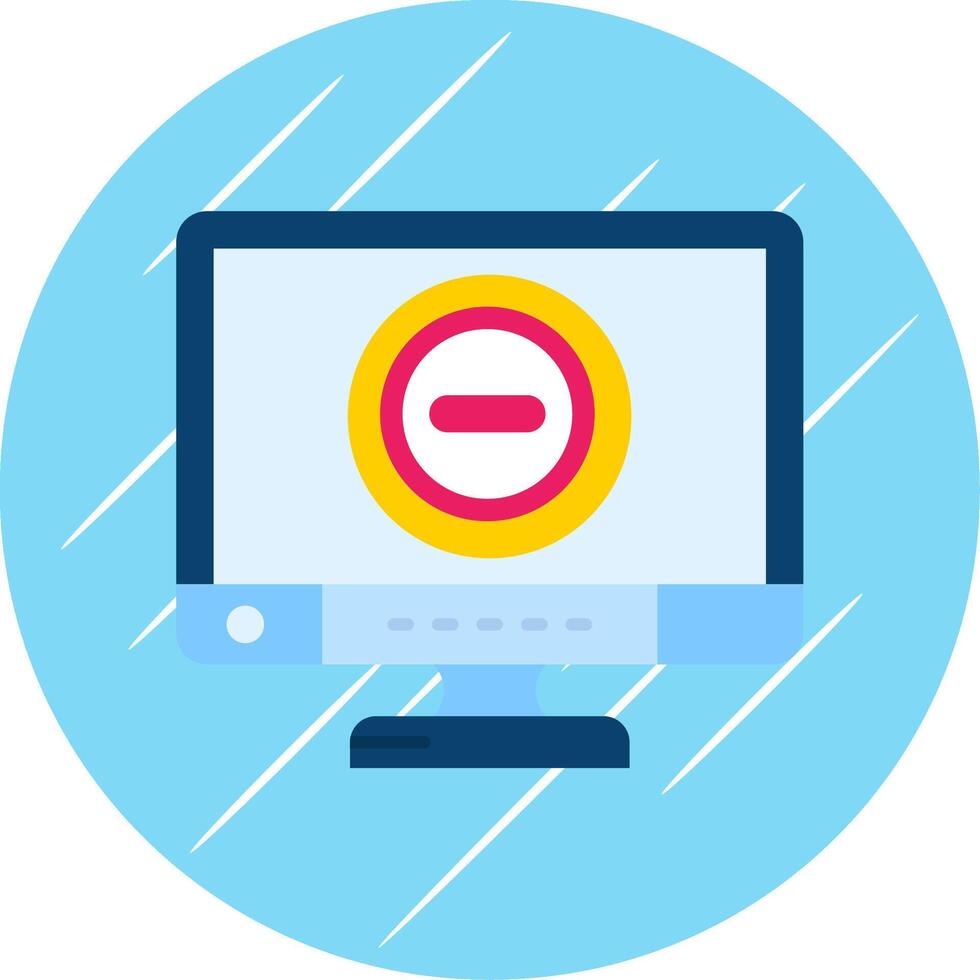 Stop Flat Blue Circle Icon vector