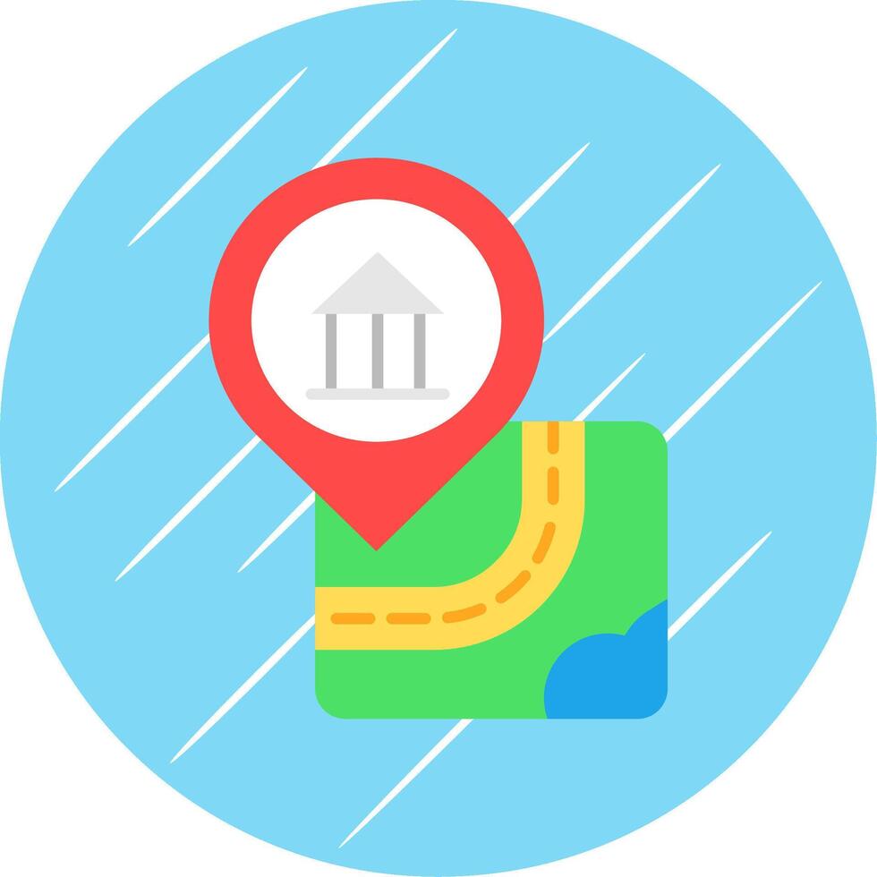 Bank Flat Blue Circle Icon vector