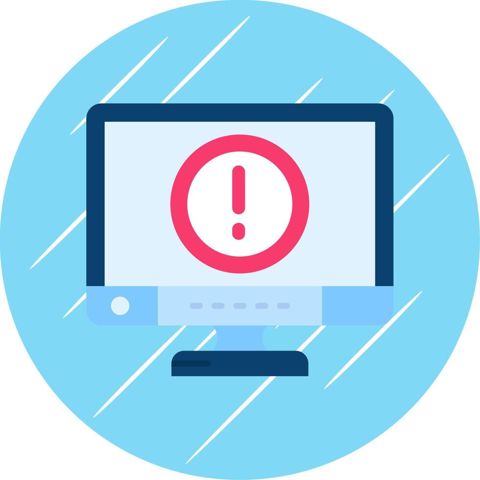 Error Flat Blue Circle Icon vector