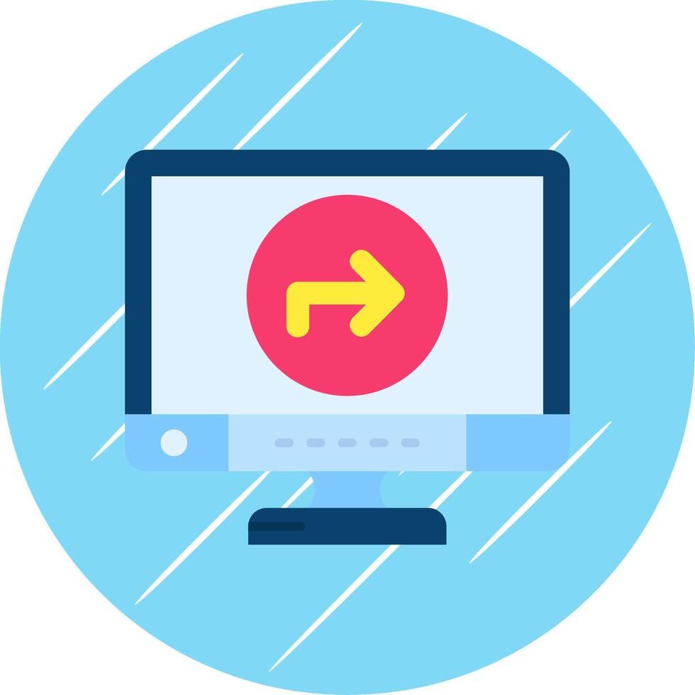 Direction Flat Blue Circle Icon vector