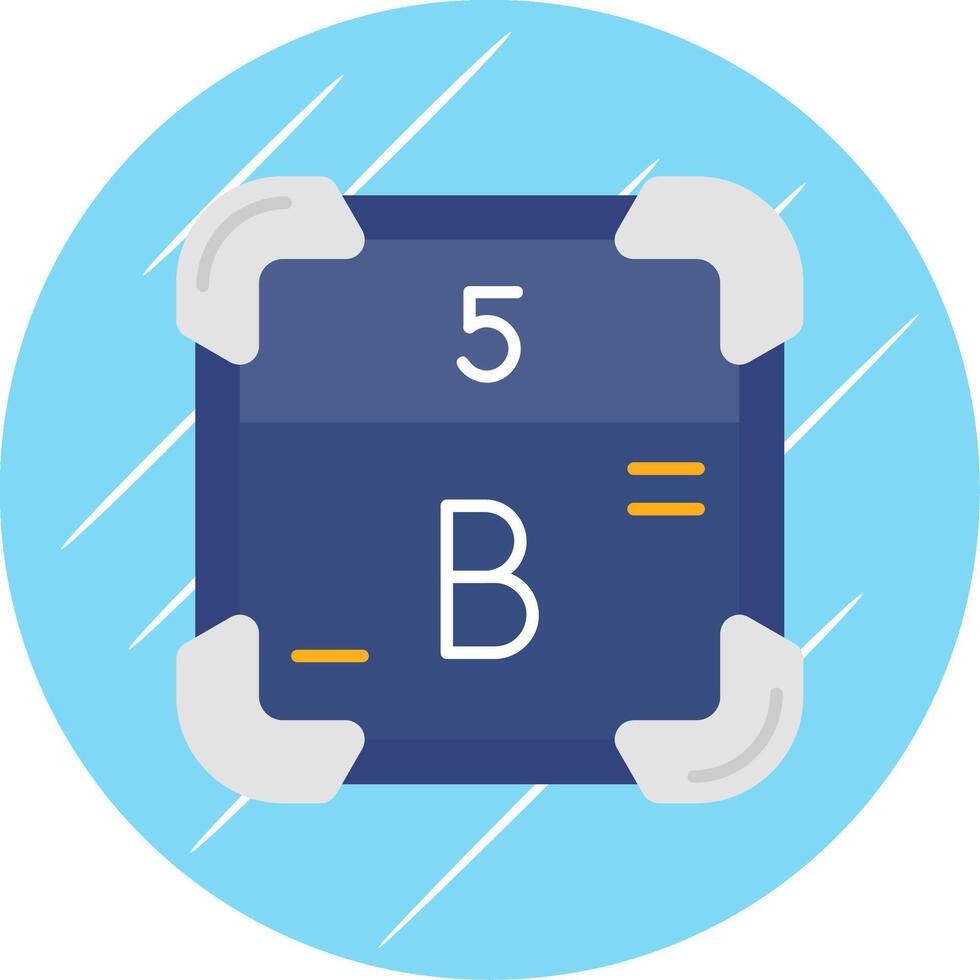 Boron Flat Blue Circle Icon vector