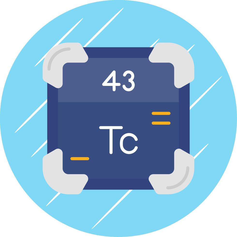 Technetium Flat Blue Circle Icon vector
