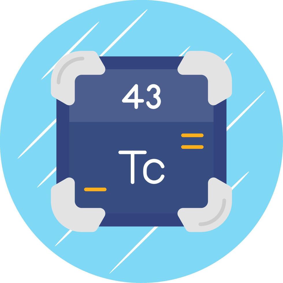 tecnecio plano azul circulo icono vector