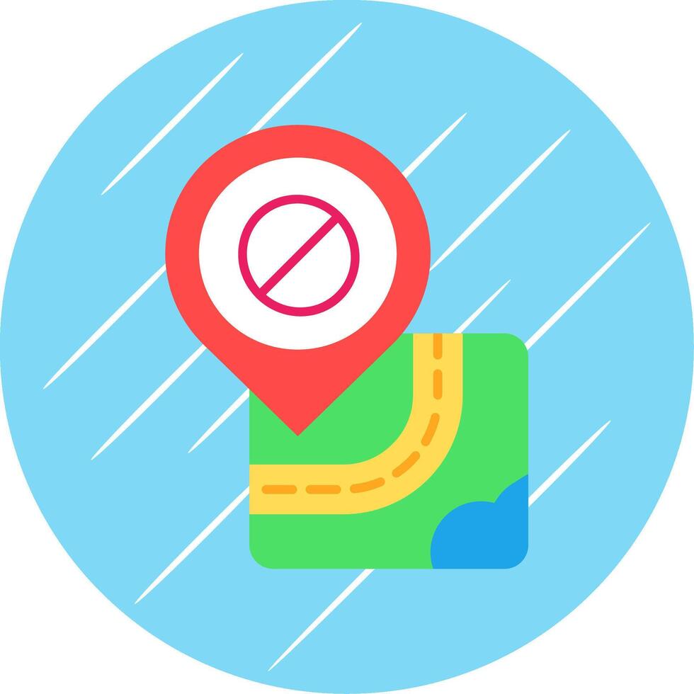 Forbidden Flat Blue Circle Icon vector