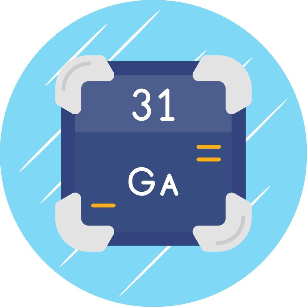 Gallium Flat Blue Circle Icon vector