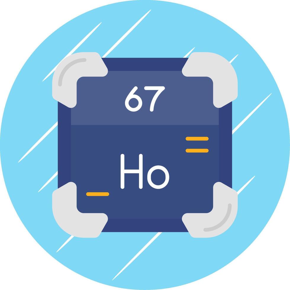 Holmium Flat Blue Circle Icon vector