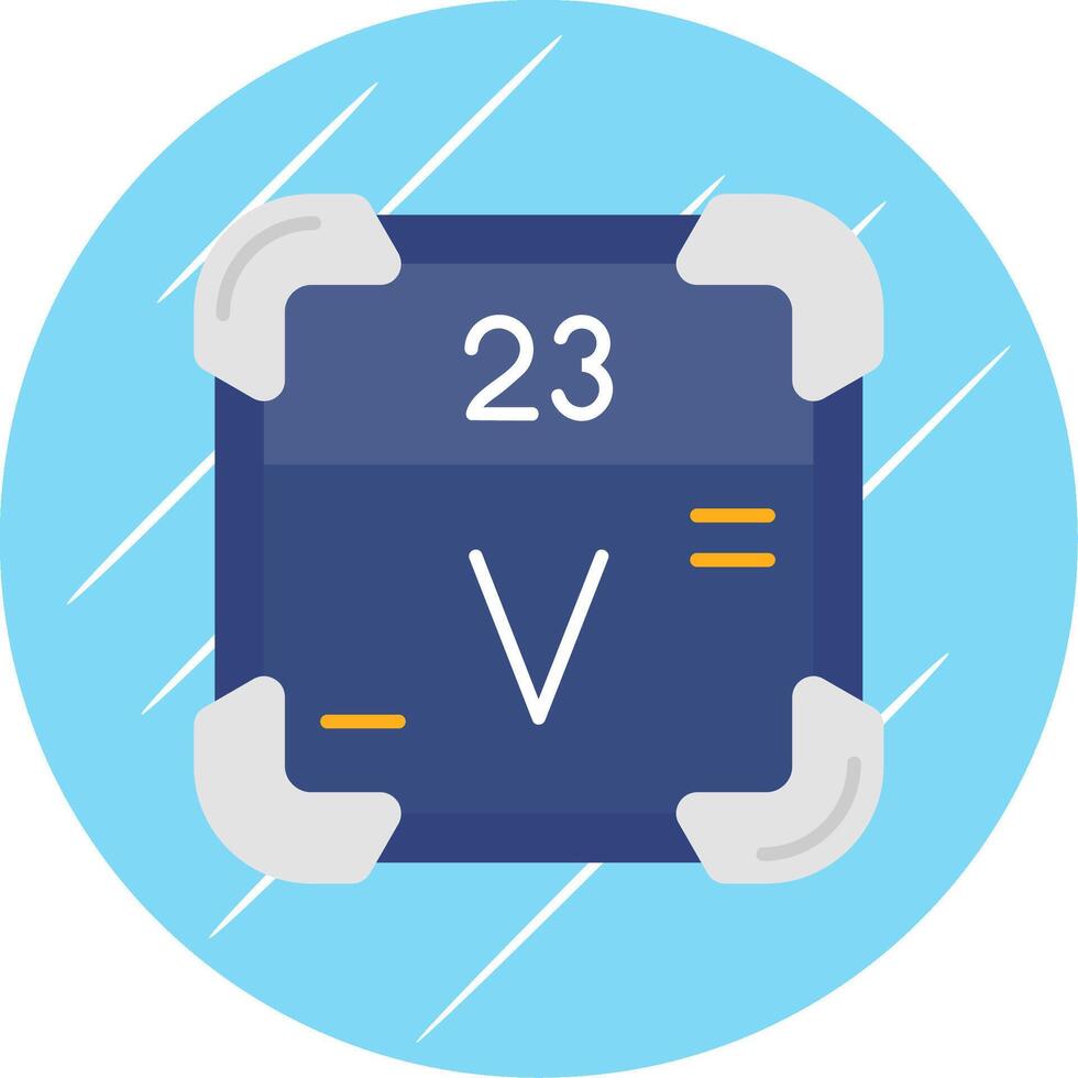 Vanadium Flat Blue Circle Icon vector
