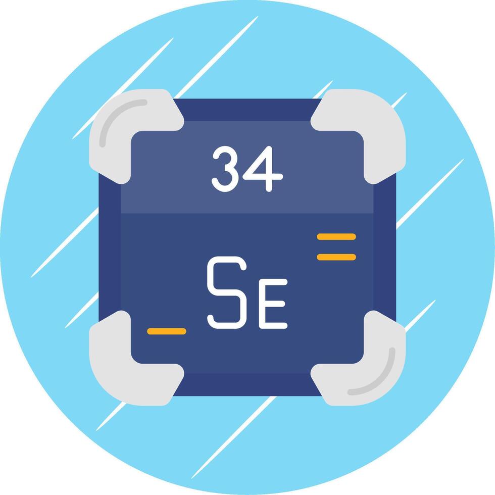 Selenium Flat Blue Circle Icon vector