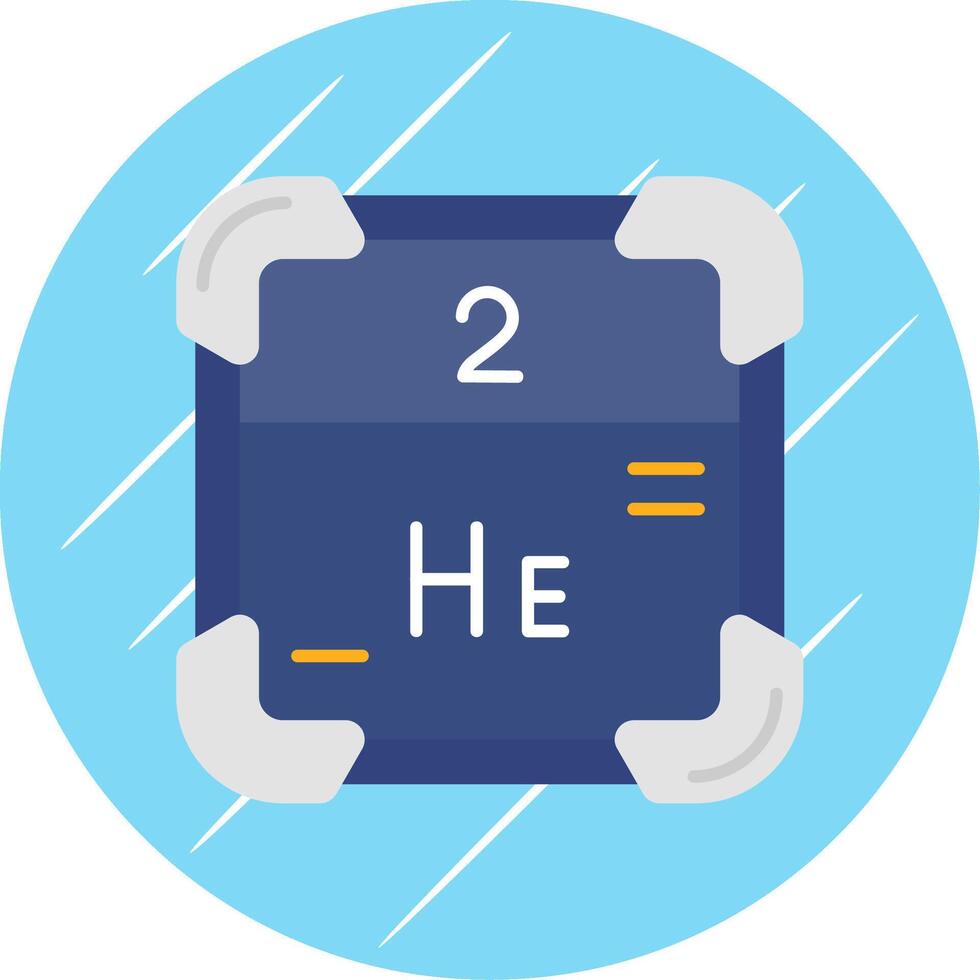 Helium Flat Blue Circle Icon vector