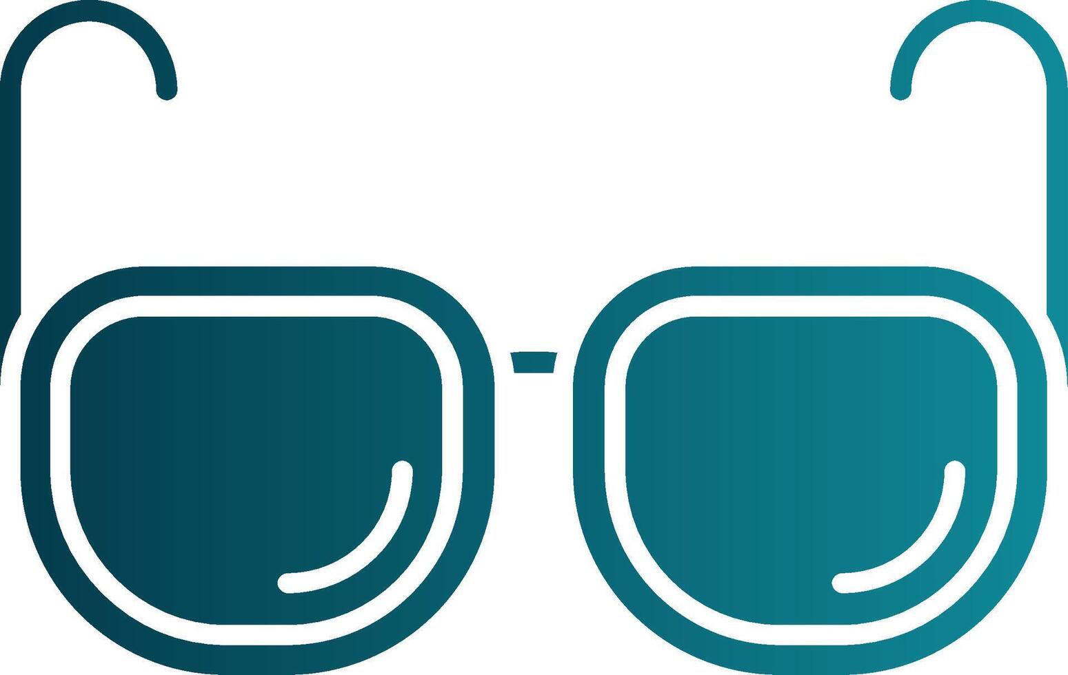 Eyeglasses Glyph Gradient Round Corner Icon vector