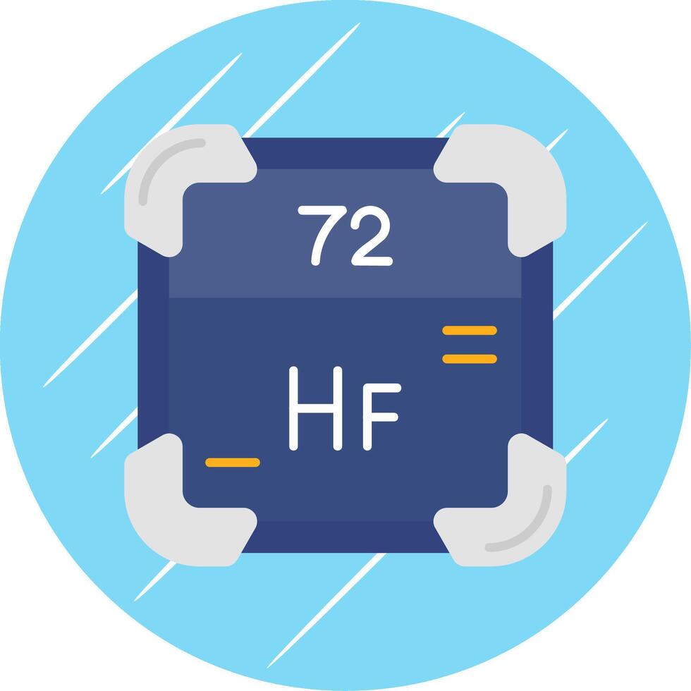 Hafnium Flat Blue Circle Icon vector