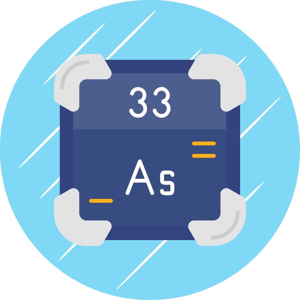 Arsenic Flat Blue Circle Icon vector