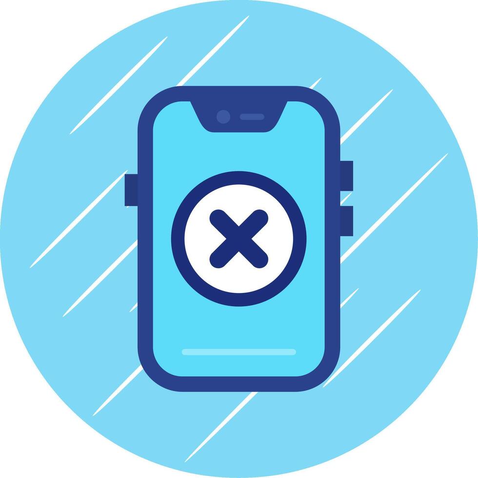 Cancel Flat Blue Circle Icon vector