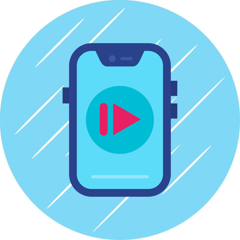 Next Flat Blue Circle Icon vector