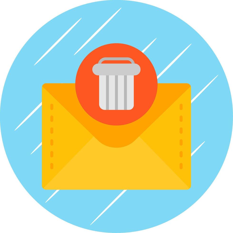 Dustbin Flat Blue Circle Icon vector