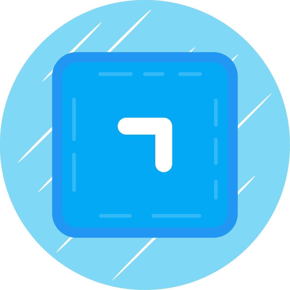 Chevron Flat Blue Circle Icon vector