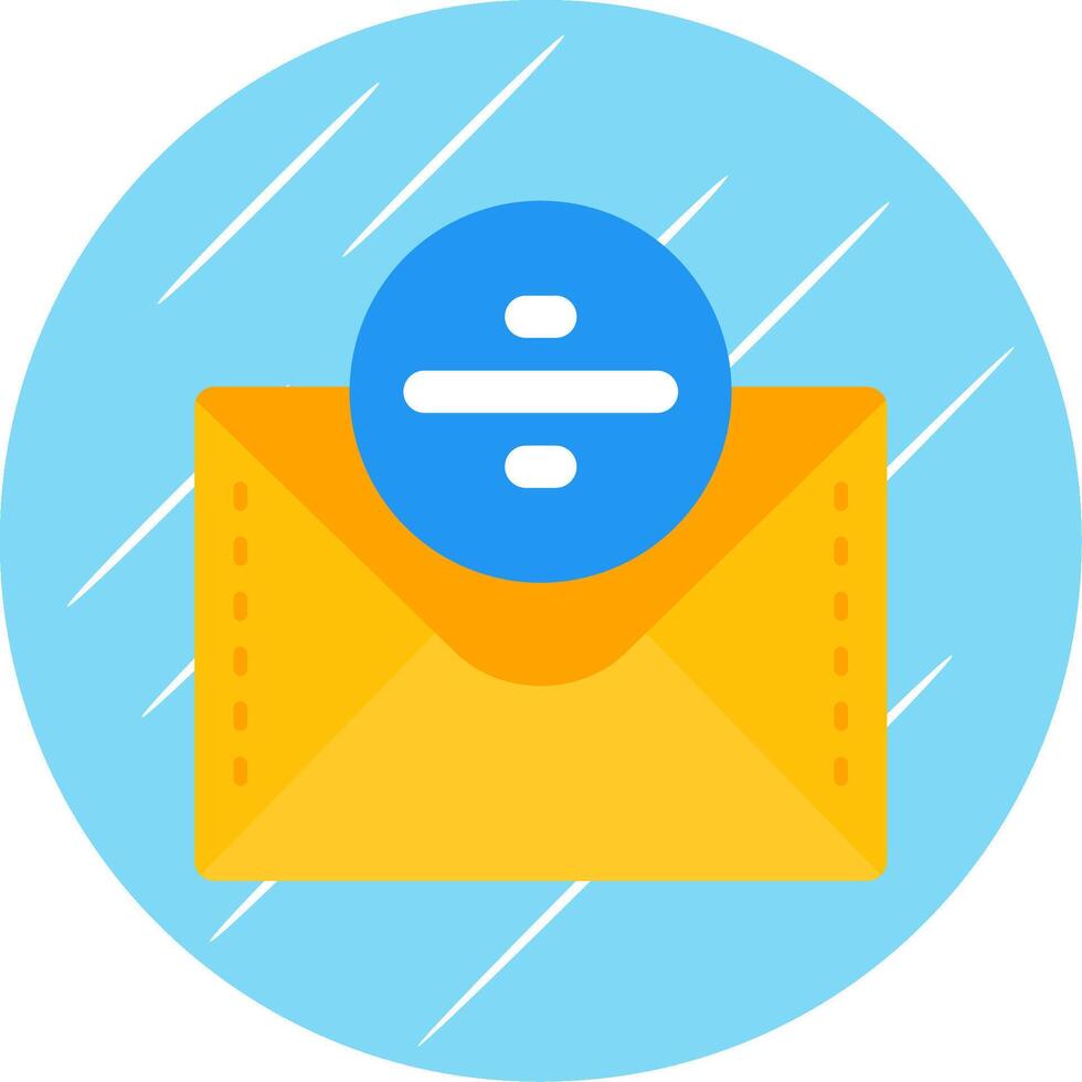 Divide Flat Blue Circle Icon vector