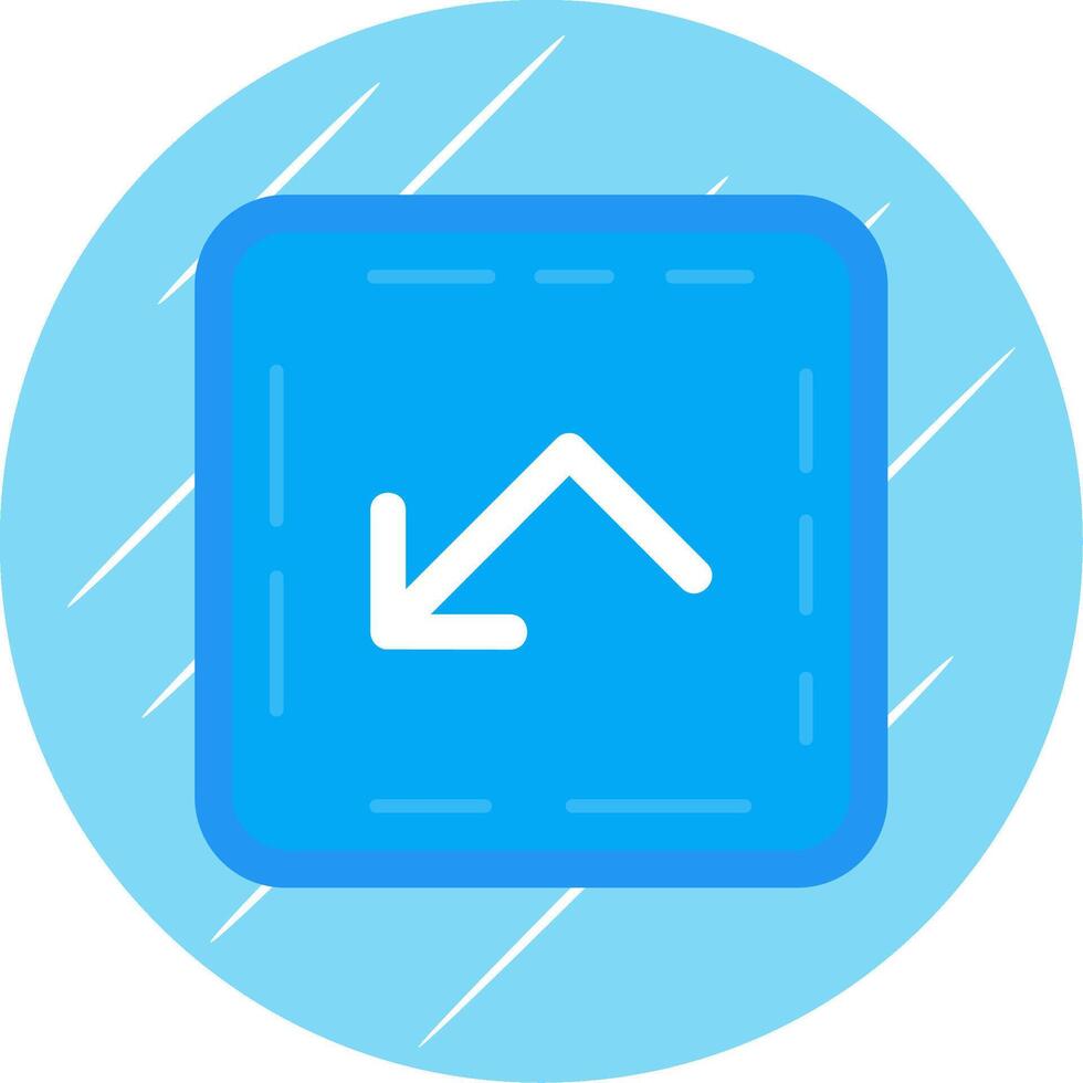 Bounce Flat Blue Circle Icon vector