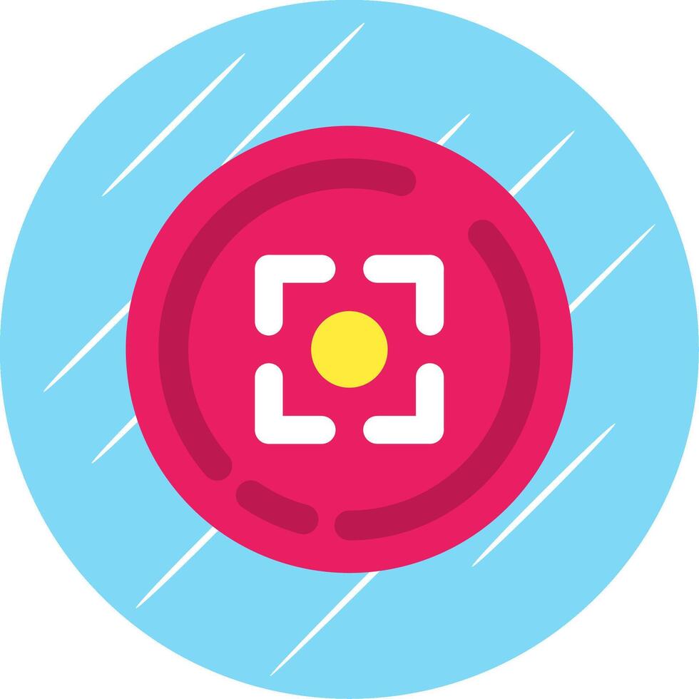 Focus Flat Blue Circle Icon vector