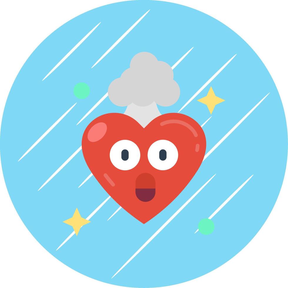 Exploding Flat Blue Circle Icon vector