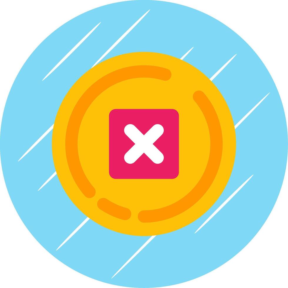 Delete Flat Blue Circle Icon vector