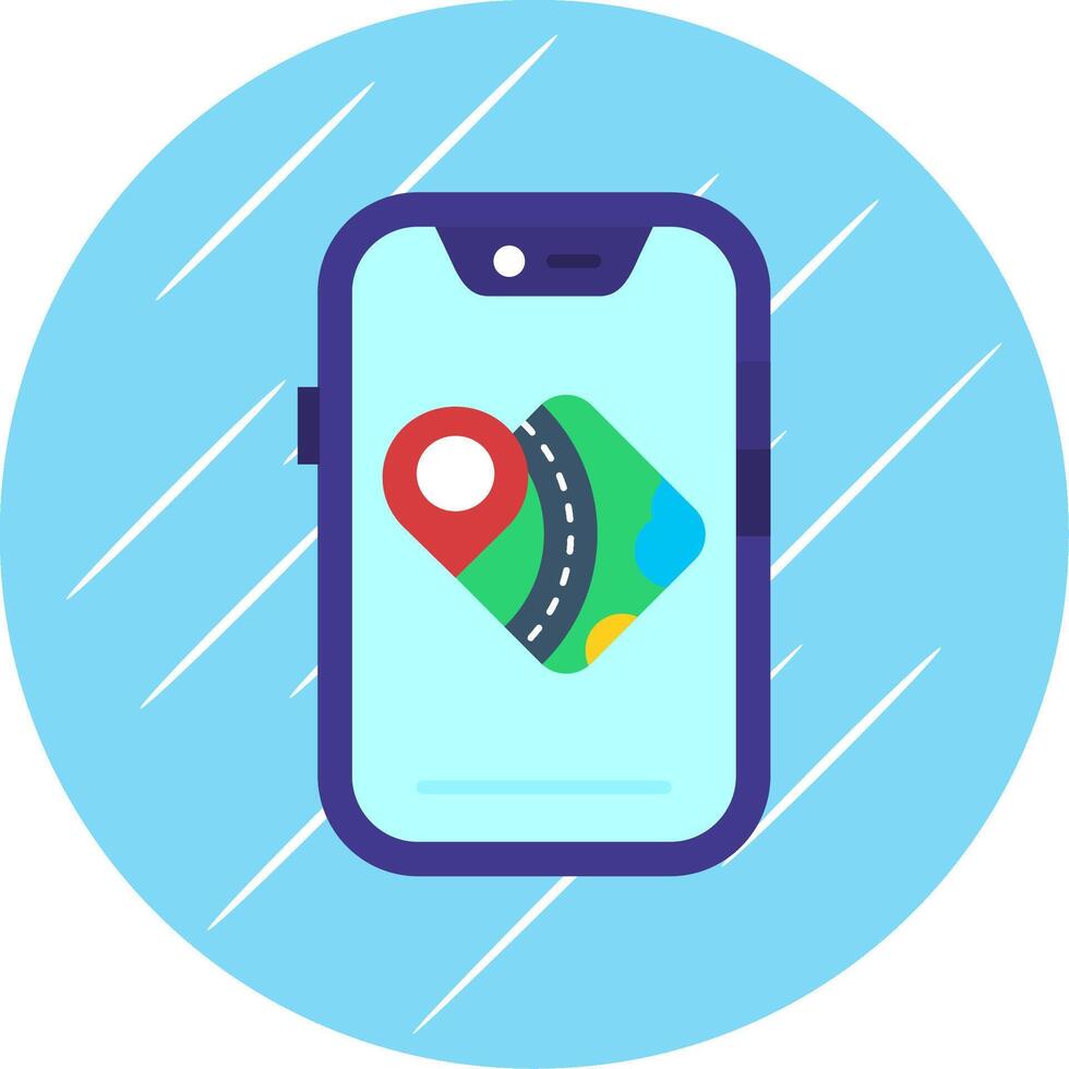 Gps Flat Blue Circle Icon vector