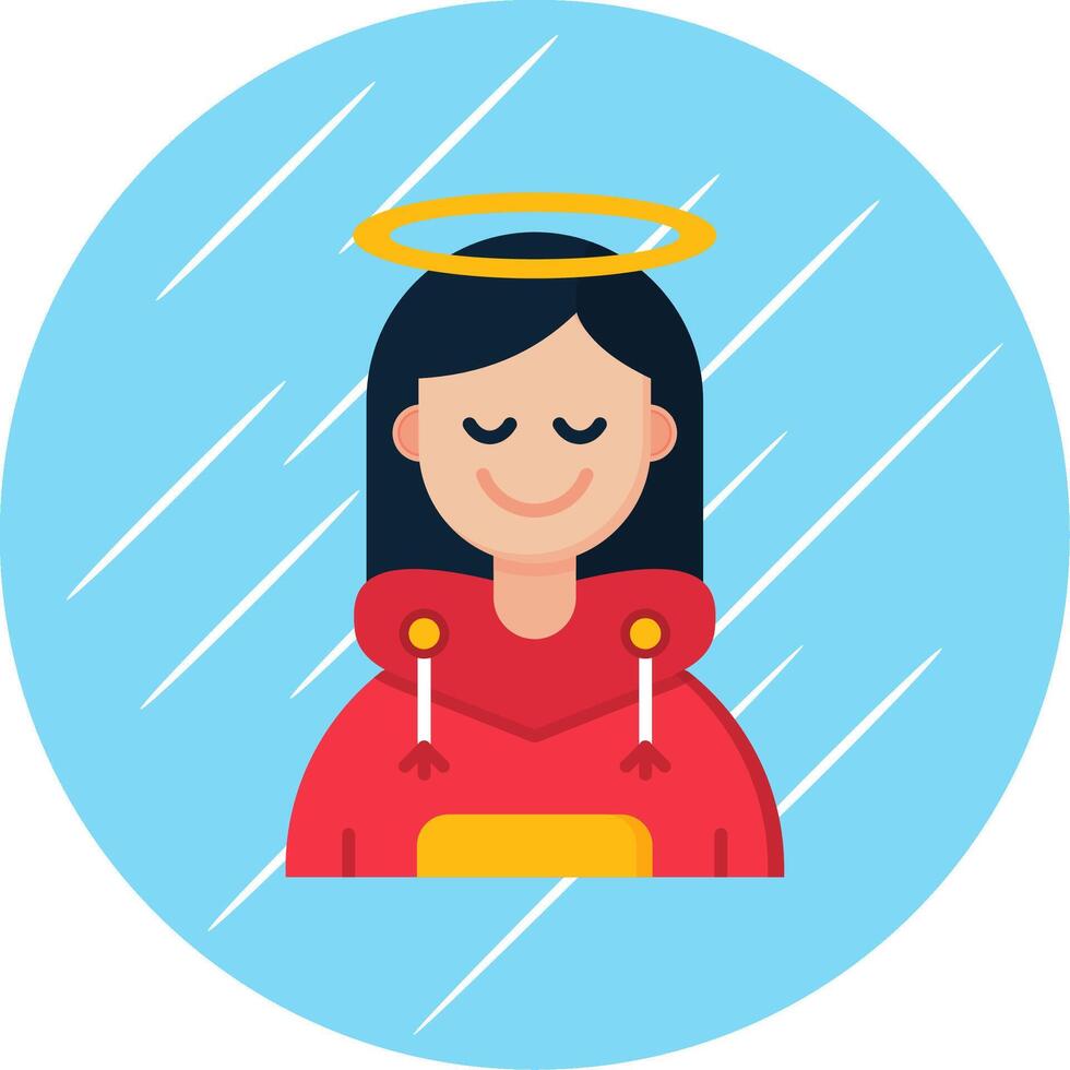 Angel Flat Blue Circle Icon vector