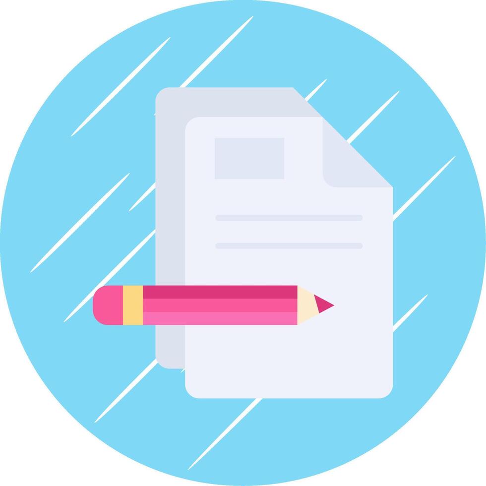 Edit Flat Blue Circle Icon vector