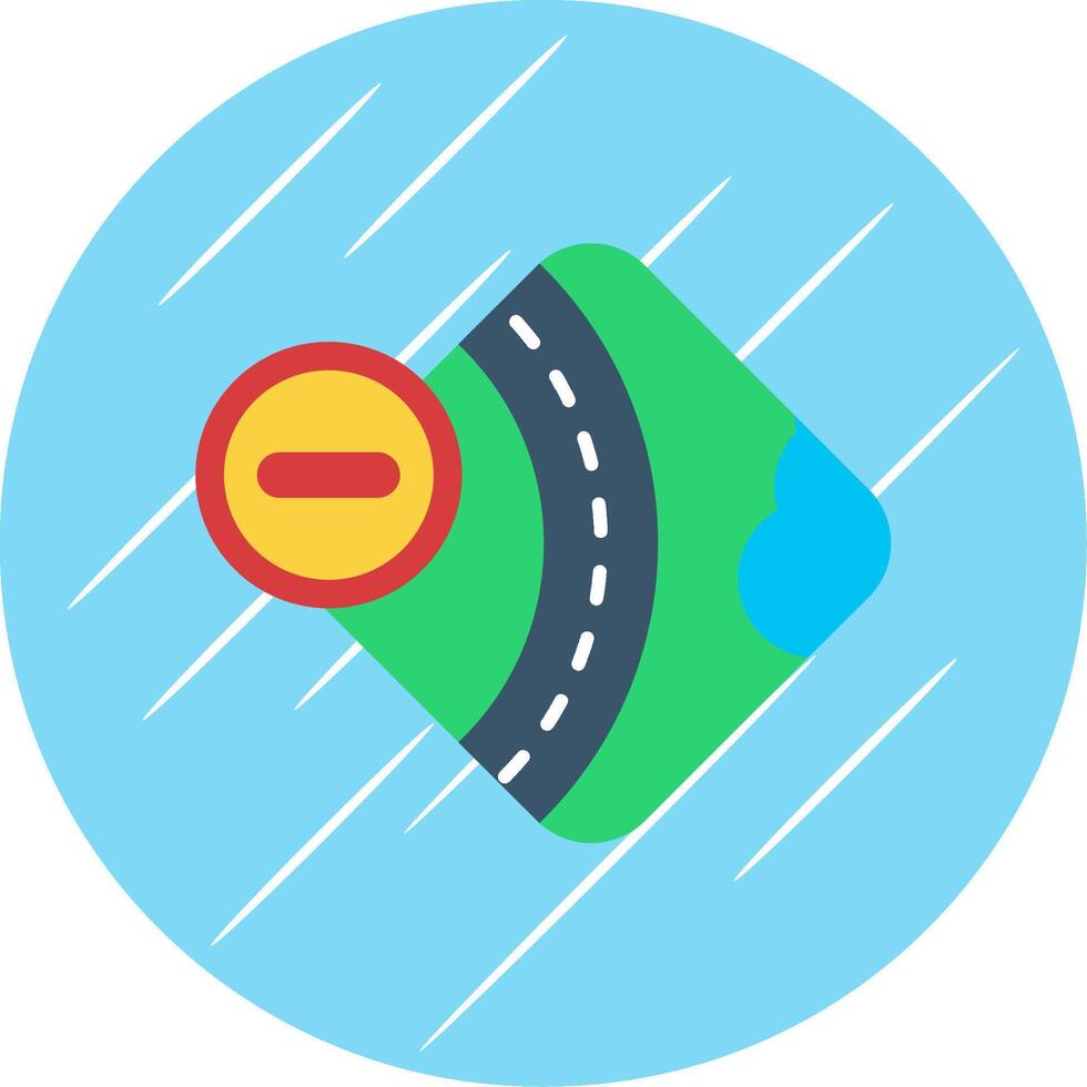 Block Flat Blue Circle Icon vector