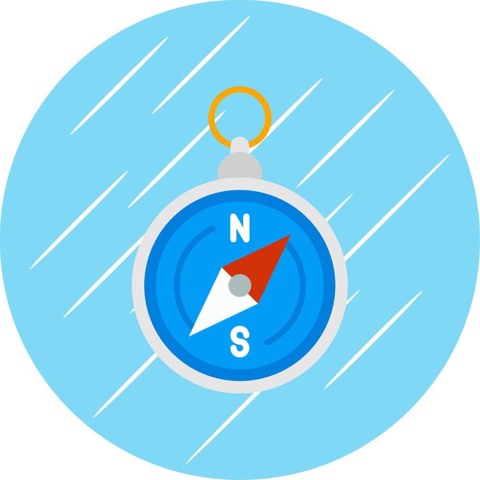 Compass Flat Blue Circle Icon vector