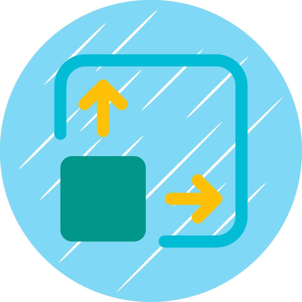 Expand Flat Blue Circle Icon vector