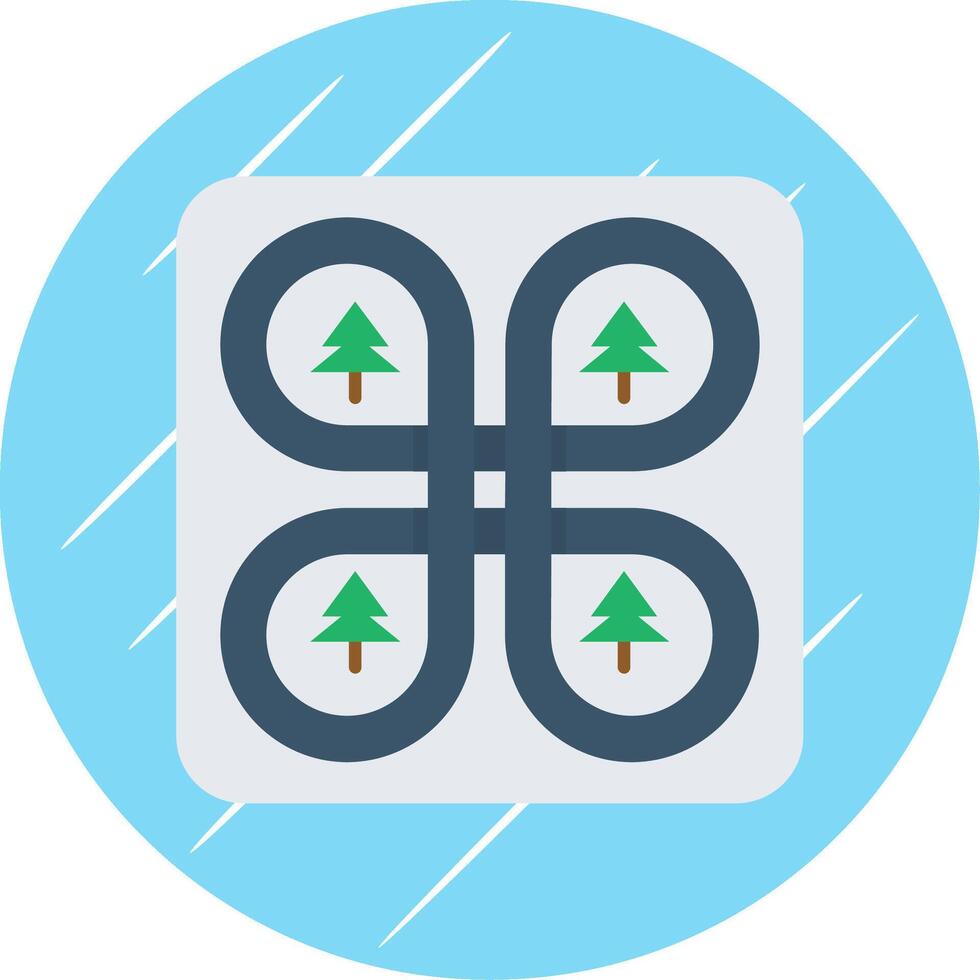 Overpass Flat Blue Circle Icon vector