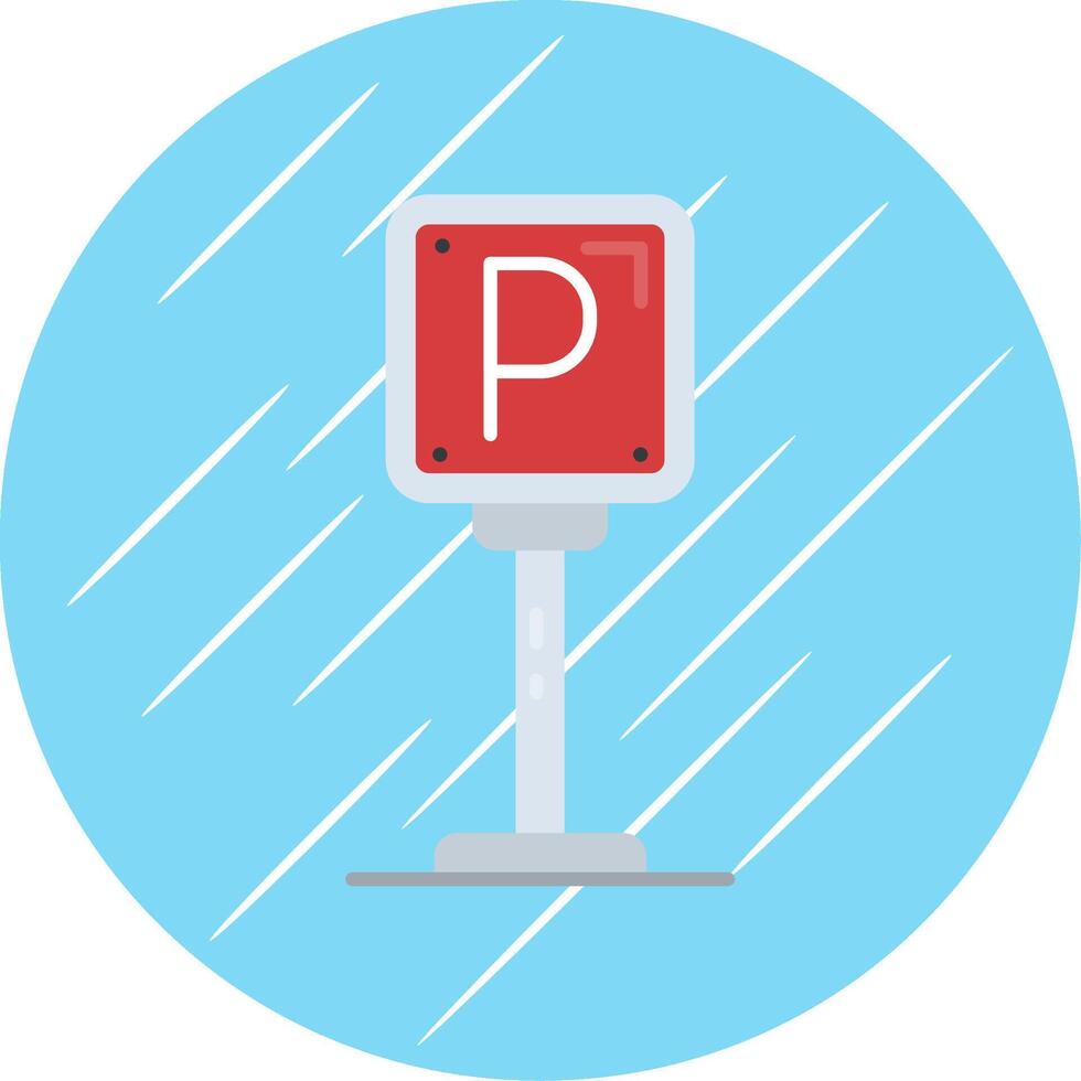 Parking Flat Blue Circle Icon vector