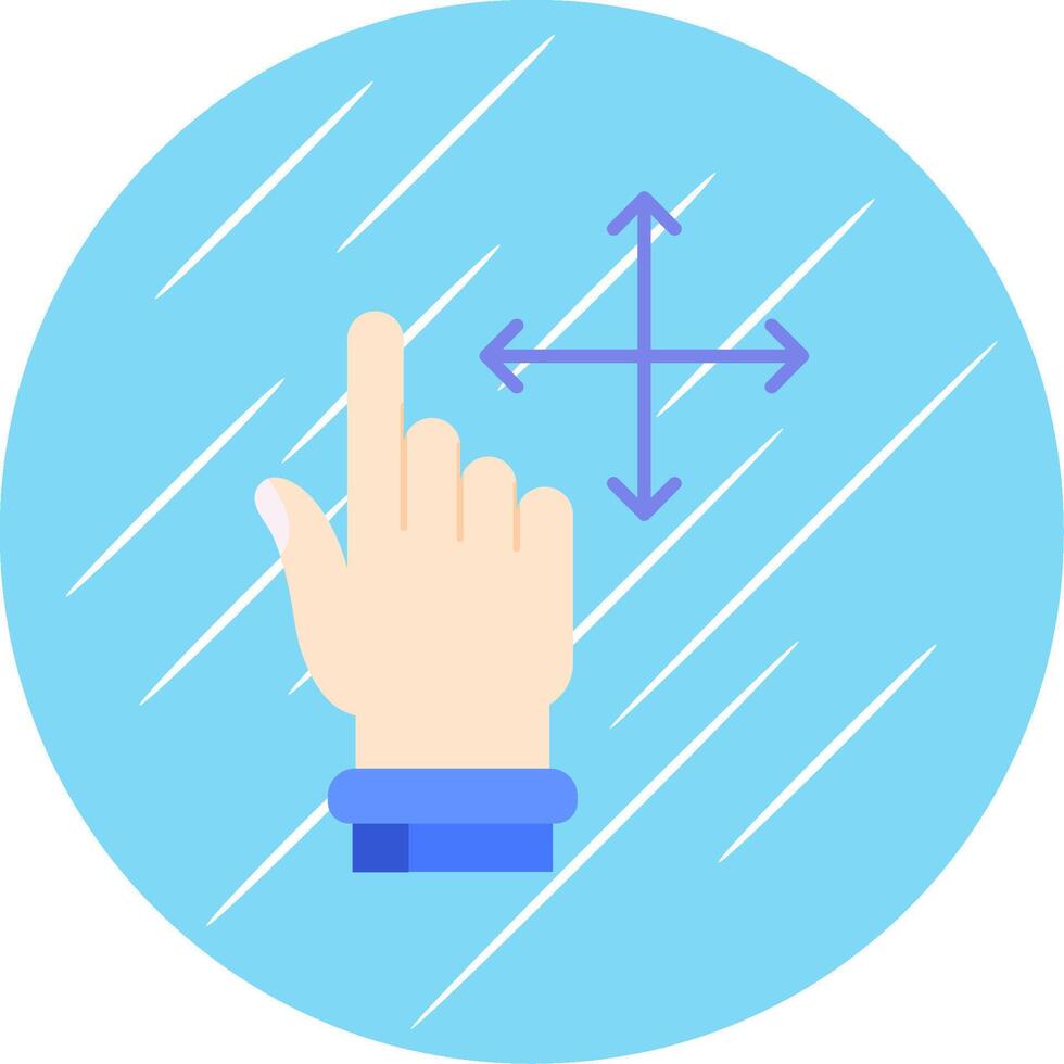 Move Flat Blue Circle Icon vector