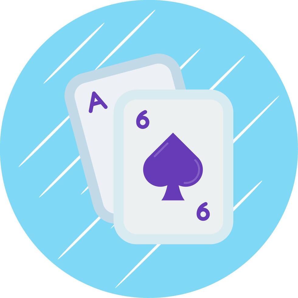 Poker Flat Blue Circle Icon vector
