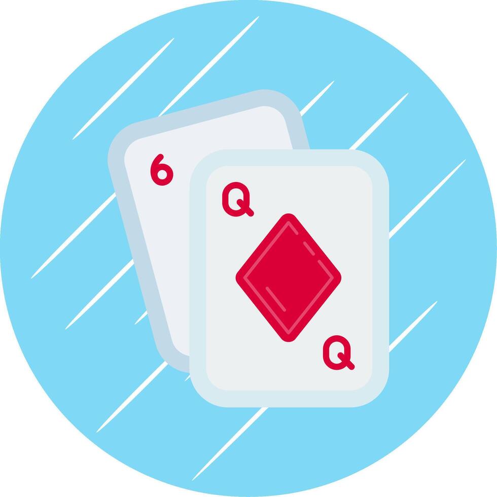 Poker Flat Blue Circle Icon vector