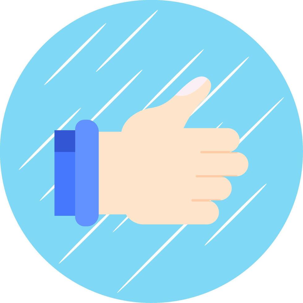 Like Flat Blue Circle Icon vector