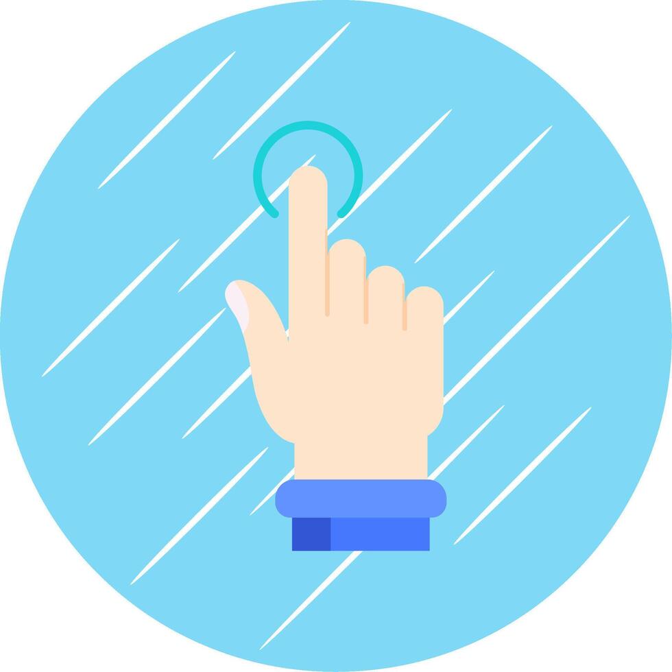 Tap Flat Blue Circle Icon vector