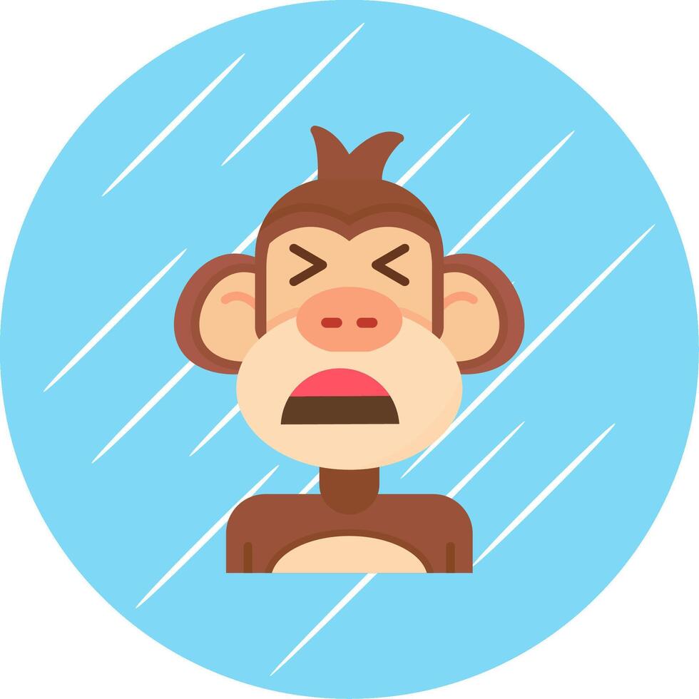 Anguish Flat Blue Circle Icon vector