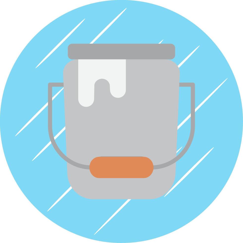 Bucket Flat Blue Circle Icon vector