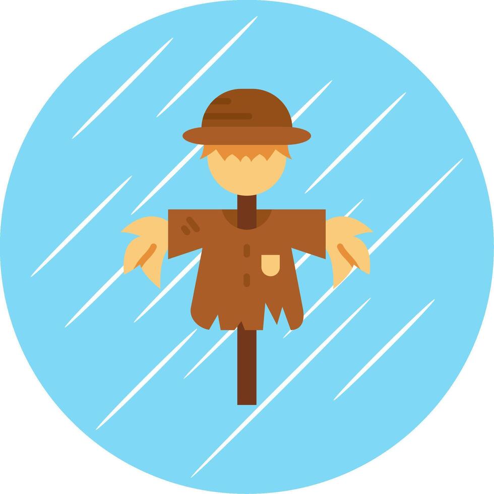 Scarecrow Flat Blue Circle Icon vector