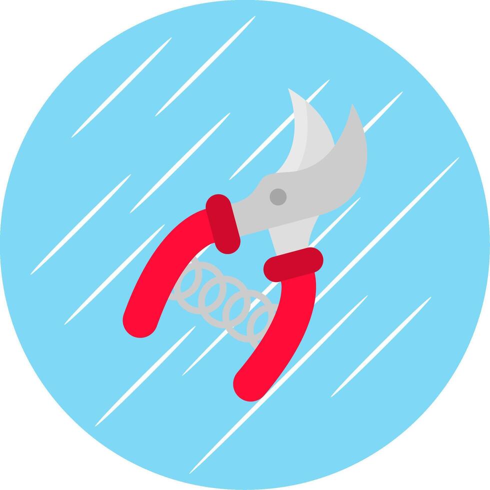 Pruners Flat Blue Circle Icon vector